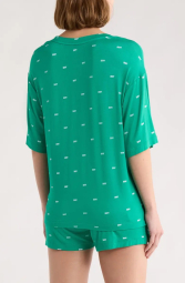 Женская пижама DKNY футболка и шорты 1159845604 (Зеленый S)