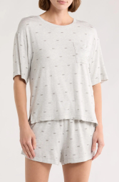 Женская пижама DKNY футболка и шорты 1159845487 (Серый S)