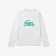 Чоловіча піжама Lacoste лонгслів та штани 1159845267 (Білий/Зелений XXL)