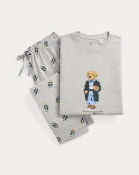 Мужская пижама Polo Ralph Lauren с принтом 1159847887 (Серый M)