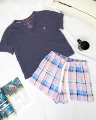 Женская пижама U.S. Polo Assn футболка и шорты 1159848647 (Синий XS)