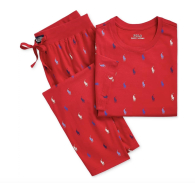 Мужская пижама Polo Ralph Lauren с принтом 1159848724 (Красный XL)