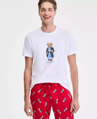 Мужская пижама Polo Ralph Lauren с принтом 1159848730 (Белый/Красный M)