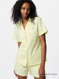 Женская пижама AIRism Uniqlo комплект рубашка и шорты 1159848998 (Желтый XS)