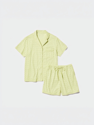 Женская пижама AIRism Uniqlo комплект рубашка и шорты 1159848999 (Желтый XXL)