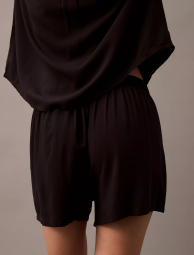 Женская пижама Calvin Klein рубашка и шорты 1159850222 (Черный XS)