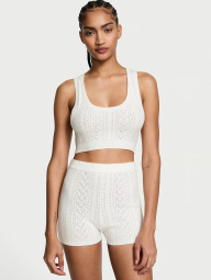 Домашний комплект Victoria’s Secret топ и шорты 1159852592 (Молочный M)