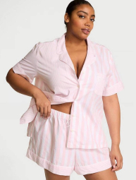 Домашній комплект піжами Victoria's Secret сорочка та шорти 1159853522 (Рожевий M)