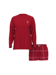 Жіноча піжама Victoria's Secret кофта та шорти 1159855167 (Бордовий XS)