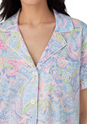 Жіноча піжама Lauren Ralph Lauren сорочка та шорти з принтом 1159855209 (Блакитний S)