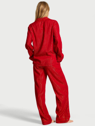 Женская фланелевая пижама Victoria's Secret рубашка и штаны 1159855492 (Красный M)