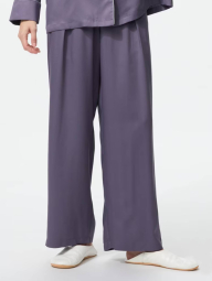 Сатинова піжама Uniqlo комплект сорочка та штани 1159855888 (Бэзовий XXL)