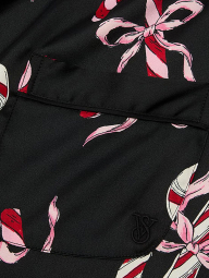 Женская сатиновая пижама Victoria's Secret с принтом 1159856413 (Черный M)