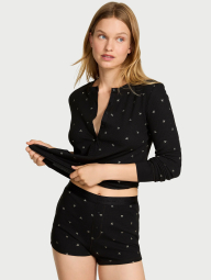 Домашний комплект Victoria’s Secret кофта и шорты 1159857141 (Черный M)