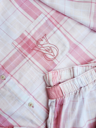 Домашній піжамний комплект Victoria's Secret сорочка та шорти 1159857527 (Рожевий XL)