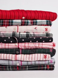 Женская фланелевая пижама Victoria's Secret рубашка и штаны 1159857968 (Зеленый XS)