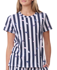 Жіноча піжама Tommy Hilfiger футболка та шорти 1159859098 (Синій/Білий S)