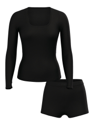 Жіноча піжама Victoria's Secret кофта та шорти 1159859376 (Чорний S)