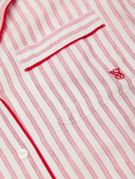 Жіноча піжама Victoria's Secret сорочка та шорти 1159859851 (Білий/Червоний XL)