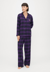 Женская фланелевая пижама Ralph Lauren рубашка и брюки 1159859920 (Фиолетовый L)