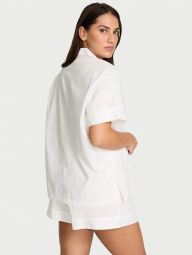 Домашний пижамный комплект Victoria’s Secret рубашка и шорты 1159859969 (Белый XL)