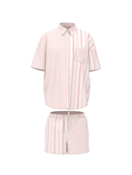 Женская пижама Victoria’s Secret рубашка и шорты 1159860090 (Розовый M)