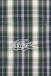 Лёгкая мужская пижама Lacoste рубашка и штаны 1159860442 (Синий/Зеленый S)