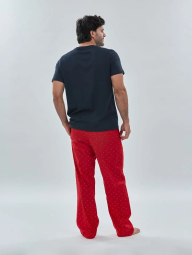 Мужская пижама Tommy Hilfiger футболка и штаны 1159861033 (Синий/Красный L)