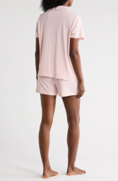 Жіноча піжама Calvin Klein сорочка та шорти 1159862055 (Рожевий XL)