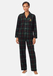Флісова піжама Ralph Lauren сорочка та штани 1159862251 (Зелений M)