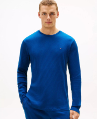 Мужская пижама Tommy Hilfiger лонгслив и джоггеры 1159862793 (Синий L)