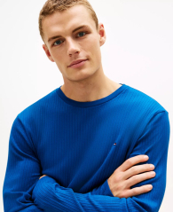 Мужская пижама Tommy Hilfiger лонгслив и джоггеры 1159862793 (Синий L)