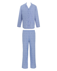 Мужская пижама Emporio Armani рубашка и штаны 1159864718 (Синий L)