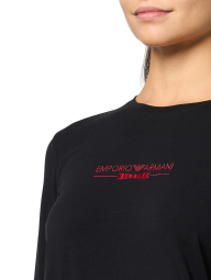 Женская пижама Emporio Armani лонгслив и штаны 1159864985 (Черный/Красный M)
