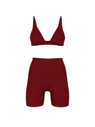 Домашний комплект Victoria’s Secret бюст и шорты 1159930452 (Бордовый M)