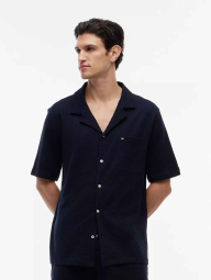 Мужская пижама Tommy Hilfiger рубашка с коротким рукавом и штаны 1161046757 (Синий M)