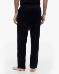Мужская пижама Tommy Hilfiger рубашка с коротким рукавом и штаны 1161046757 (Синий M)