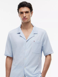Мужская пижама Tommy Hilfiger рубашка с коротким рукавом и шорты 1161125827 (Голубой L)