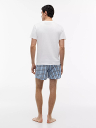 Мужская пижама Tommy Hilfiger футболка и шорты 1161117980 (Белый/Голубой M)