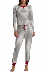 Жіноча піжама Tommy Hilfiger кофта та штани 1161121586 (Сірий L)