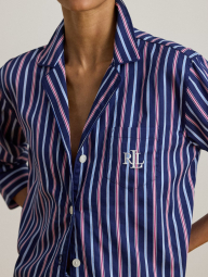 Женская пижама Ralph Lauren рубашка и штаны в полоску 1161241235 (Синий XL)