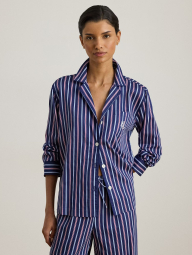 Женская пижама Ralph Lauren рубашка и штаны в полоску 1161241235 (Синий XL)