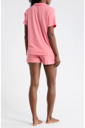 Жіноча піжама Calvin Klein сорочка та шорти 1161529612 (Рожевий XL)