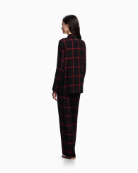 Женская пижама Emporio Armani рубашка и штаны 1161565358 (Черный/Красный XL)