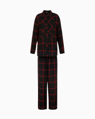 Женская пижама Emporio Armani рубашка и штаны 1161565358 (Черный/Красный XL)