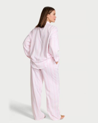 Женская пижама Victoria's Secret рубашка и штаны 1161912844 (Белый/Розовый M)