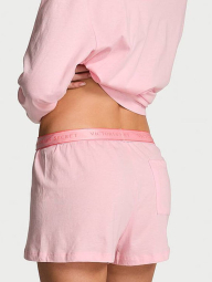 Женская пижама Victoria’s Secret лонгслив и шорты 1162785179 (Розовый XXL)
