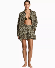 Женский пляжный комплект Lauren Ralph Lauren рубашка и шорты 1162996040 (Зеленый M)