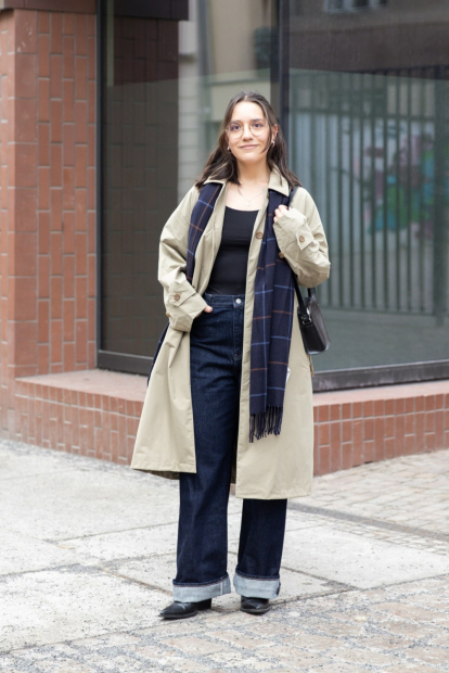 Стильный плащ UNIQLO на пуговицах 1159840379 (Бежевый L)