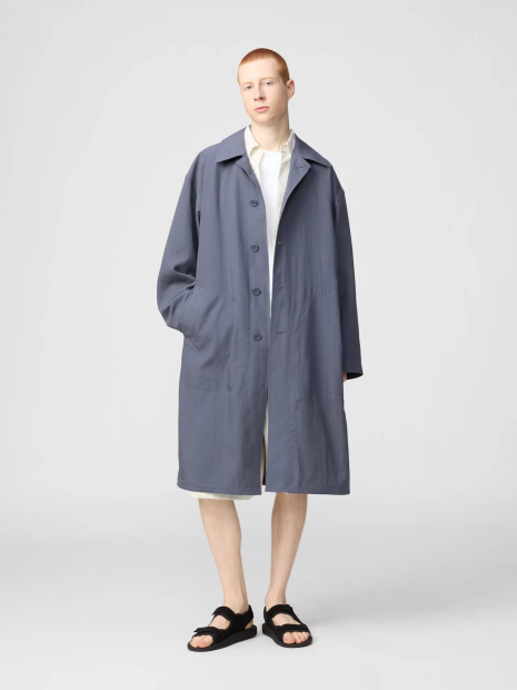 Длинная ветровка UNIQLO плащ 1159840389 (Серый L)